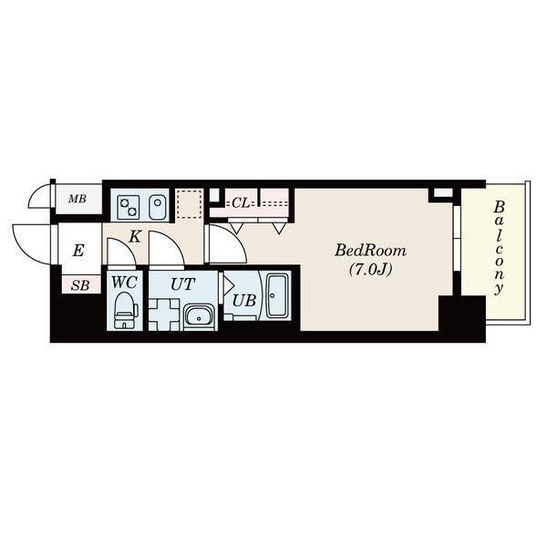 S-RESIDENCE名駅ノース(1K/4階)の間取り写真
