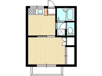 サンハイツKS(1K/2階)の間取り写真