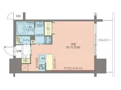 プレジオ海老江(ワンルーム/5階)の間取り写真
