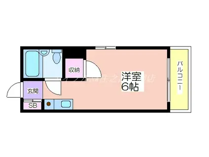 セントラルハイツ(ワンルーム/5階)の間取り写真