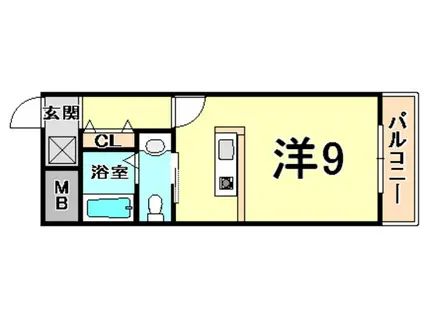 鳴尾マンション(ワンルーム/7階)の間取り写真