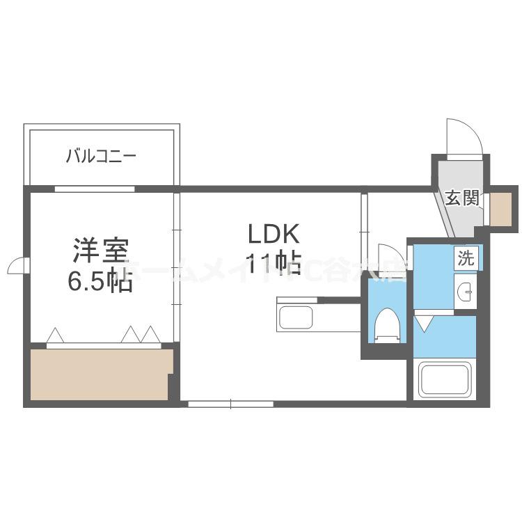 TRICERA COURT(1LDK/2階)の間取り写真