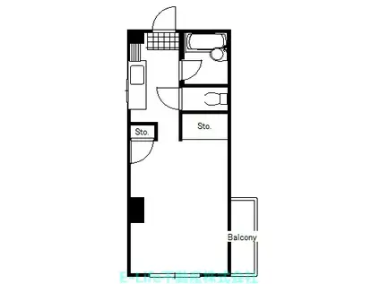 アヴニール大江(ワンルーム/2階)の間取り写真