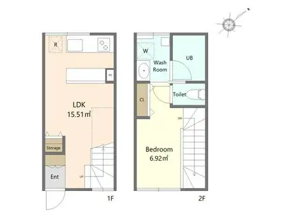 KIRARA WAKABAYASHI(1LDK/1階)の間取り写真