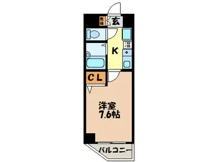 メゾンドMOE(1K/1階)の間取り写真