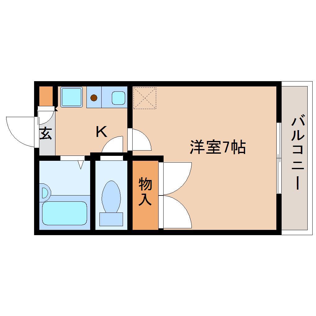 レオパレスHIRATAPARTII(1K/1階)の間取り写真