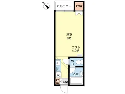 フォレスト和白(ワンルーム/1階)の間取り写真