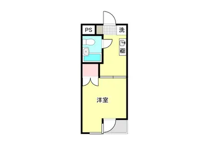 ハイタウン目黒2(1K/4階)の間取り写真