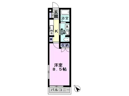 ヒューマンパレス南流山VIII(1K/2階)の間取り写真