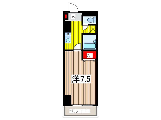 SK.CHARME(1K/6階)の間取り写真