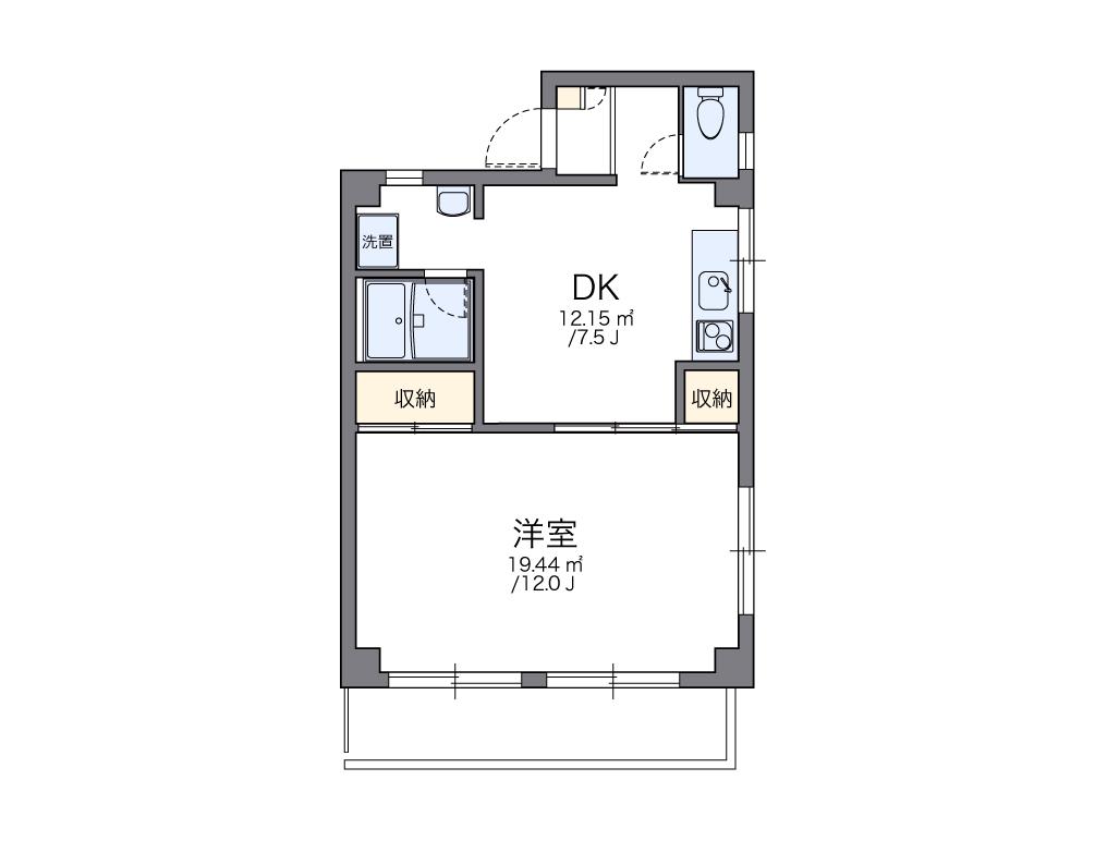 レオパレス康徳ハイツ(1DK/2階)の間取り写真