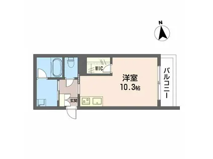 シャーメゾン アーブル(ワンルーム/1階)の間取り写真