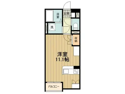 レオネクストフロレゾンB(ワンルーム/1階)の間取り写真