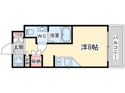 エスリード御堂筋梅田(ワンルーム/6階)の間取り写真