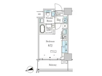 パークアクシス大塚ステーションゲートタワー(ワンルーム/6階)の間取り写真
