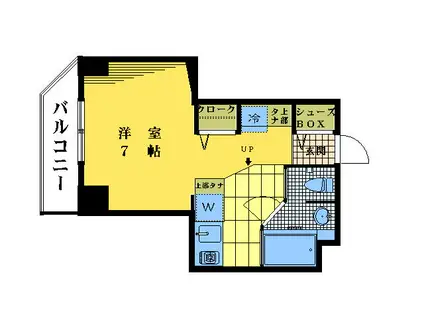 MIKI BILL TYPE OH(ワンルーム/2階)の間取り写真