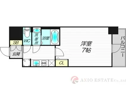 CASA REGULUS 新大阪北(1K/2階)の間取り写真