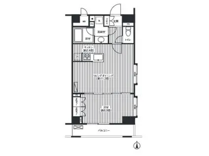 グランハイツ東新宿(1LDK/5階)の間取り写真