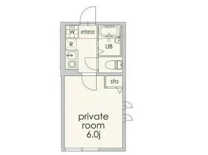 ヴィル中落合(1K/2階)の間取り写真