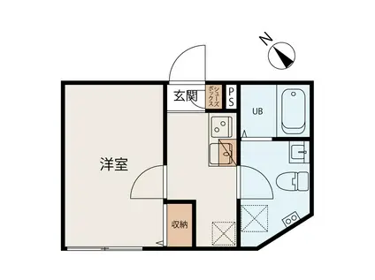 PREFERRED AKABANE(1K/1階)の間取り写真