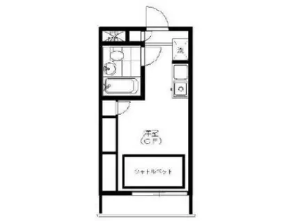 ラ・レジダンス・ド・グランドゥール(ワンルーム/2階)の間取り写真