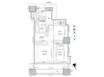 TOMIHISA CROSS コンフォートタワー(2LDK/31階)の間取り写真