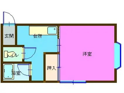 シティハウスぐれーぷ(1K/2階)の間取り写真