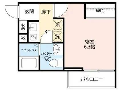 カルム西船橋(1K/3階)の間取り写真