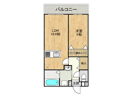 ARIVIO(1LDK/2階)の間取り写真