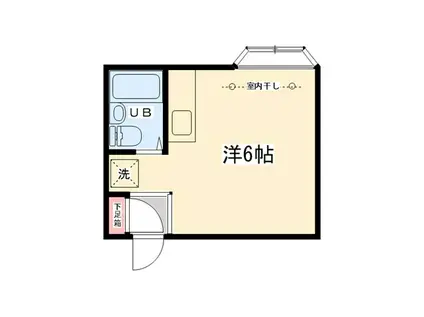 レモンホーム古淵(ワンルーム/2階)の間取り写真