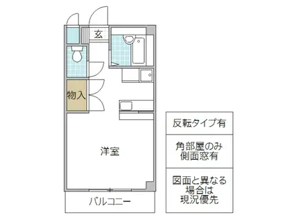 グランクレール1番館(ワンルーム/2階)の間取り写真
