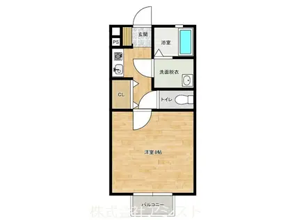 ルミナス菰田(1K/1階)の間取り写真