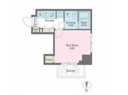 アジールコート西新宿(1K/4階)の間取り写真