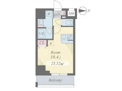 ベルウッド ウエスト(ワンルーム/4階)の間取り写真