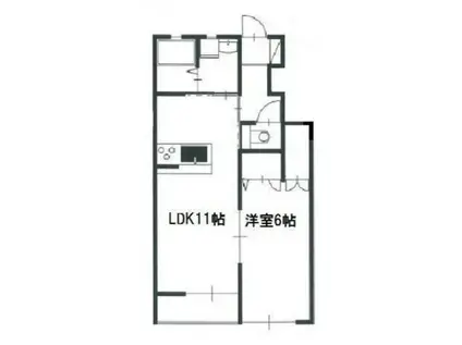 クレア南棟 101(1LDK/1階)の間取り写真