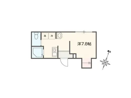 MELLAS祐天寺(ワンルーム/3階)の間取り写真