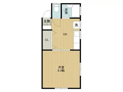 サンコーポヤマブン(1DK/2階)の間取り写真