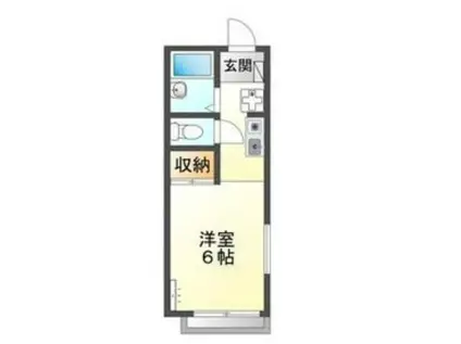 カルム白浜町(1K/2階)の間取り写真