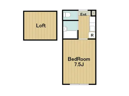 コンフォート渕野辺(1K/1階)の間取り写真