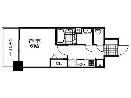 ファステート神戸ハーバーランド(1K/8階)の間取り写真