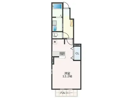 メゾンブリーズ(ワンルーム/1階)の間取り写真