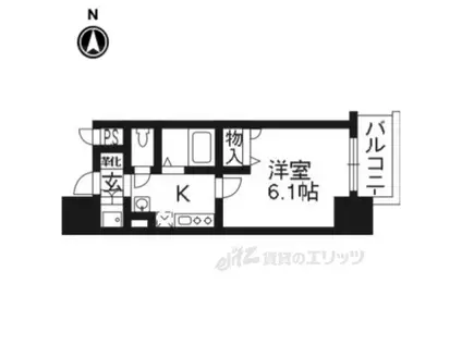 ラナップスクエア京都西陣903(1K/9階)の間取り写真