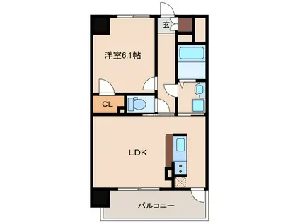 S-RESIDENCE新大阪駅前(1LDK/3階)の間取り写真