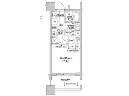 コンフォリア笹塚(1K/5階)の間取り写真
