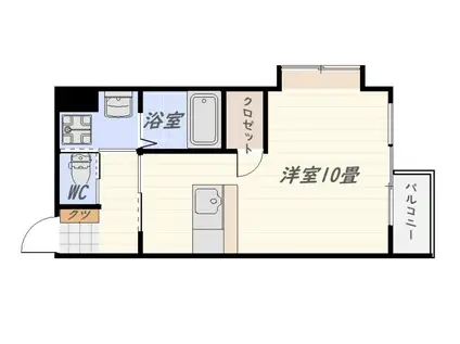 グラースコート (ワンルーム/2階)の間取り写真