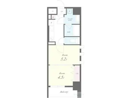 アールコート早稲田(2K/6階)の間取り写真