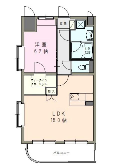 ヴェルドミールII(1LDK/3階)の間取り写真