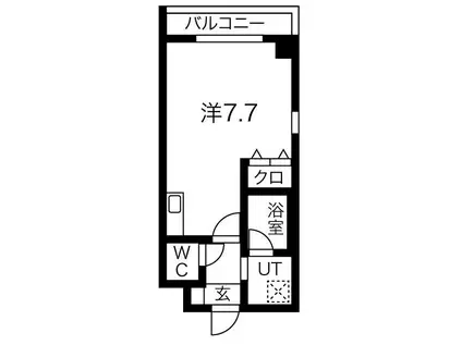 MAISON DE SOREIL(ワンルーム/3階)の間取り写真