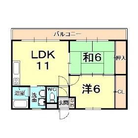 ブロッサムガーデン(2LDK/3階)の間取り写真