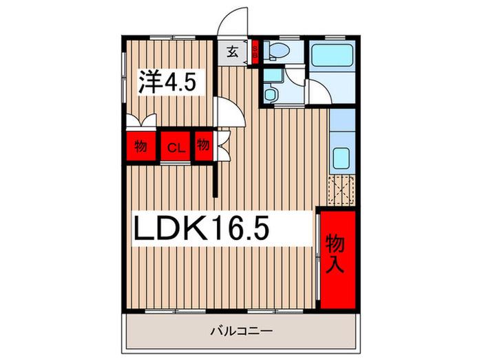 渋谷コート2号館(1LDK/2階)の間取り写真